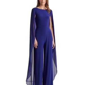 Cape overlay jumpsuit